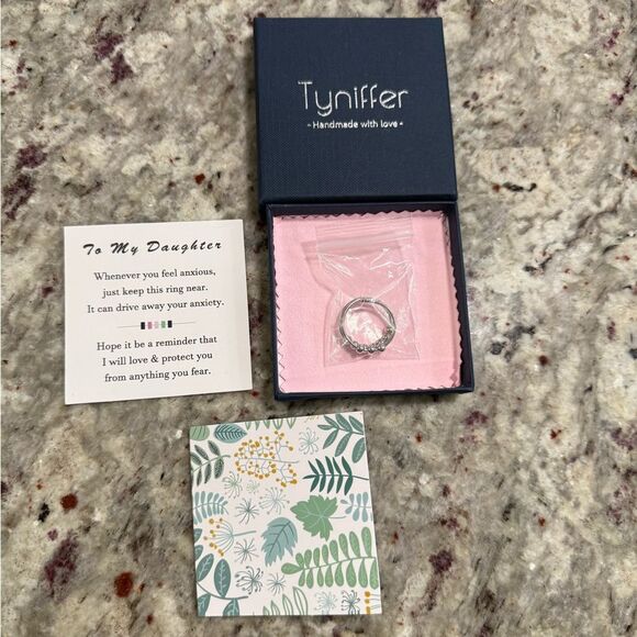 NEW Tyniffer Beads Fidget Ring To My Daughter Ring Daughter Anxiety Sz 7 - Picture 3 of 12